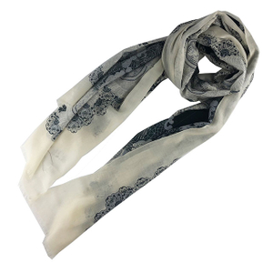 Engros designer kunsttrykt 100% uld halstørklæde Wrap brugerdefineret tryk uld wrap tørklæde