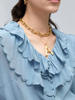  Trendy kvinders langærmet silkebluse design fra brugerdefinerede tøjproducenter