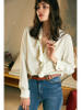 Engros 100% ren luksus kvinders silke langærmet skjorte fra 