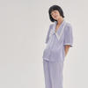 Bulk 100% Mulberry Silk Pajama sæt med kortærmet til kvinder 